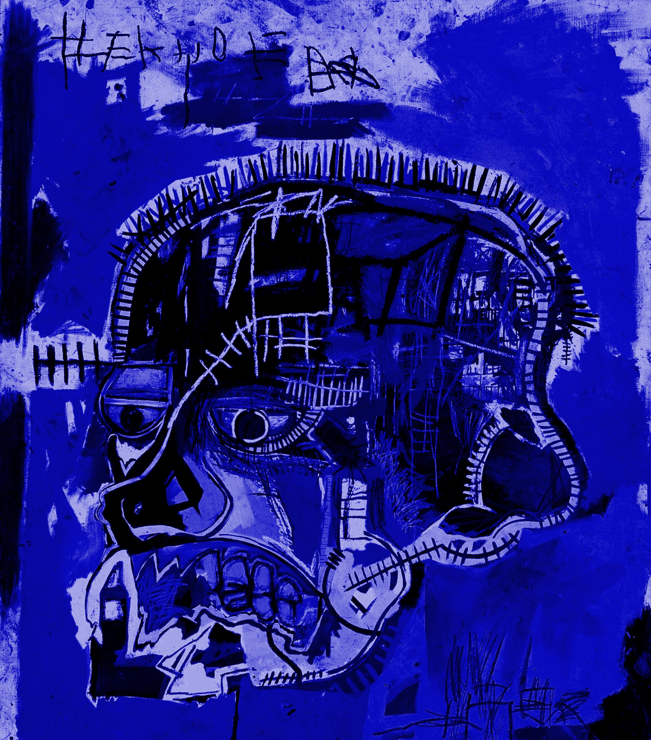 Basquiat-styled abstract field as DALL&middot;E review backdrop